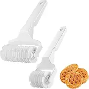 2 Pcs Lattice Pastry Cutters, Pizza Dough Pasta Cutter Wheel Set, Pastry Lattice Roller Cutter & Pie Cutters Specifically Designed for Aerating Bread/Pizza Crusts & Crafting Delicate Lattice Designs