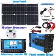 6000W Solar Inverter Kit Complete Power Generation 600W Solar Panel 110V/220V Sy