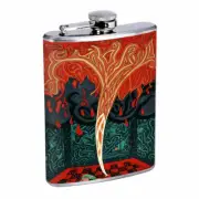 Fire Worship Em1 8oz Stainless Steel Flask Drinking Whiskey Liquor
