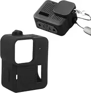 Accessories Kit Compatible with Go Pro 4K Action Camera, with Silicone Protective Case, Battery Side Cover, Lens Caps, Lanyard