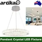 Artika Glass Crystal Halo LED Integrated Pendant Fixture Ring Light