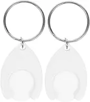PENIKOKO 2pcs Shopping Trolley Token Key Ring Metal Keychain Holder for Keys Handbags Backpacks Compact Elegant Design for Daily Use