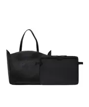 K/Circle perforated-design tote bag One size black