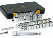 GearWrench STANDARD & DEEP SAE/METRIC MECHANICS TOOL SET 49Pcs 1/2" Drive 6Point
