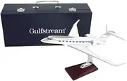 Pre-Built Model Aircraft 32CM Scale 1:100 Aircraft Replica for Gulfstream G650 Jet Private Airplane Model for Adults Collectible Miniature Airplane Model