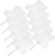 BESPORTBLE DIY Painting Hand Fan 10pcs Blank Graffiti Fans Bear Shape for Craft Projects
