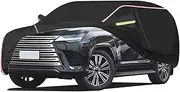 Car Cover Suitable for 2022-2024 Lexus LX 600, Outdoor Car Cover, Wind and Rain Protection, Winter Car Cover, Car Cover with Side Door Zips，Comprehensive Care for Your Car(Black)