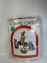 VTG 1982 Leisure Arts Canvas Capers Nativity Set Craft Kit 432 “NEW” Open Pkg