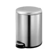 Dolphy Stainless Steel Round Bin with Foot Pedal 3L - Silver