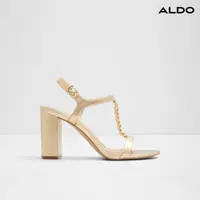 在飛比找momo購物網優惠-【ALDO】CLELIA-低奢鍊帶點綴涼跟鞋-女鞋(金色)