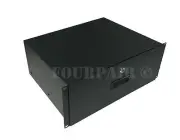 4 Space 4U Rack Mount 19" Drawer Locking DJ Rack Gear Audio Road Case IT Network