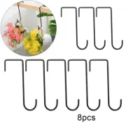 8x Metal Hooks Heavy Duty Over Door Hooks Steel Plant Hanger Hanging Bracket NEW