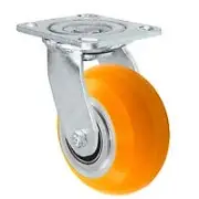 4" x 2" Sirius HD Donut Polyurethane on Aluminum Wheel - Swivel Casters - Plate