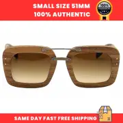 Prada SPR 30R Women's Sunglasses Brown Rectangle Brown Gradient 51-25-135mm