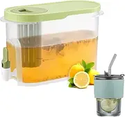 Drink Dispenser for Fridge, Beverage Liquid Drink Container for Party, 1 Gallon, Cold Water Pitcher Lemonade Stand Juice Jug with Spigot