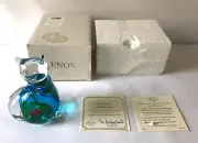 2006 Lenox Kitty's Caper Art Glass Cat w/ Red Fish Figurine Paperweight COA NIB