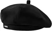 [ESOMAVRIX] Black Beret Hat for Women Stylish Decorative Beret for Casual Wear Autumn Beret French Inspired Black Beret for Parties and Everyday Outfits/6106
