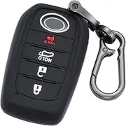 Lcyam Silicone Key Fob Cover, Car Key Protector Case Fits Toyota 2023 Crown, 2024 Corolla Cross, 2024 Grand Highlander, 2025 Camry SE, Tacoma, Fortuner, Venza