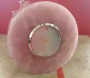 Vintage Movado ROSE QUARTZ Clock GEMSTONE COLLECTION RARE MSRP $400