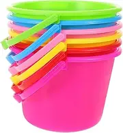 6Pcs Portable Beach Bucket for Reusable Sand Play Buckets with Handles for Seaside Fun Water Play and Creative Activities