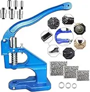 1500+ Grommet Tool Kit Hand Press Grommet Machine Eyelet Kit | 3 Dies (#0#2#4) 1/4, 3/8, 1/2 Inch | Grommets Eyelet(6, 10, 12mm) Tablet Press Rivet Press Machine for DIY Belt Eyelet Wallet Curtains