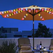 104 LED Solar Patio Umbrella String Lights -Multi Colour