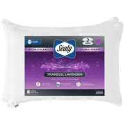 Sealy Aromatherapy Tranquil Lavender Bed Pillow, Standard/Queen, Set of 2