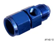 AEROFLOW STRAIGHT FEMALE TO MALE WITH 1/8" PORT -10AN BLUE FINISH AF140-10