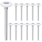 12pcs 1.8" Nylon Garage Door Rollers for 2" Garage Track, 6.5" Long Stem, White