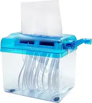 Uooker Manual Paper Shredder, Portable Mini Hand Cut Paper Shredders for Home Use, A6 Paper Documents Handmade Cutting Machine Tool, Small Shredder for Office Home School Desktop Stationery Blue