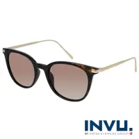 在飛比找momo購物網優惠-【INVU】瑞士都會修飾臉型偏光太陽眼鏡(琥珀色 B2016