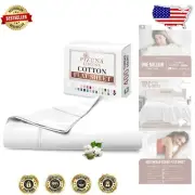 King Size White Flat Sheet - 400 TC Long Staple Cotton, Eco-Friendly Luxury