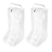 2pcs Tall Boots Storage Bag, Dust Proof Boots Bag for Home Travel, White