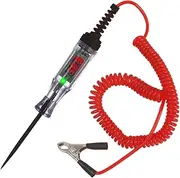 AIMALL 6-24V Digital Electric Circuit Tester, LCD Test Light Car Truck Voltage Probe Pen, Extendable Cable, 1.8-7ft, Insulative ABS Handle