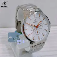 在飛比找Yahoo!奇摩拍賣優惠-[時間達人]MIRRO 米羅 大錶面三眼腕錶 水晶玻璃 不鏽