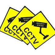 3 PCS Home CCTV Surveillance Security Camera Sticker Warning Decal Signs