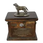 Labrador Retriever urn with a picture of a dog and a plaque Art-Dog