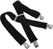 [DEARMAMY] Men's Elastic Straps Suspenders Strong Clip Dress Suspenders X-back Suspenders for Men's Dress Pants