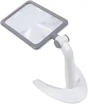 SHERCHPRY LED Light Magnifier with Adjustable Cold Warm Light Desktop Magnifier for Reading Crafting Detailed Inspection Portable for Seniors and Visual Impairments
