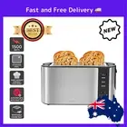 Kogan 4 Slice Long Slot Toaster – Stainless Steel, Wide Slots, Defrost & Reheat