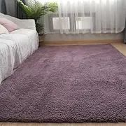 Carpets Living Room Children's Floor Rugs in The Bedroom Decor for Home Decoration Fluffy Hair Teenager Girl Mat Bedside,Gray Purple,40x60cm Mini MAT