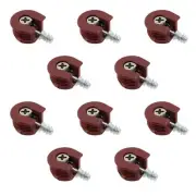 10PCS Shelf Brackets Shelf Support Pins with Screws 0.83in Brown Wardrobe Par...