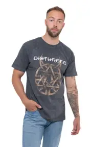 Disturbed Riveted Dip Dye Mineral Wash T Shirt