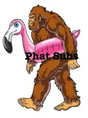 Sublimation Print Big Foot Flamingo Ready to Press Heat Transfer
