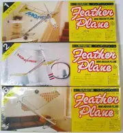 (3) Feather Mini Indoor Free Flight Balsa Model Plane Kits - Sealed - 1-2-6