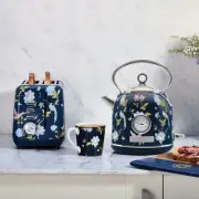 Laura Ashley 1.7L Dome Kettle and 2 Slice Toaster Combo Navy