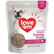 Love Em Training Treat Roo Dog Chew Treats Great for Training 400g