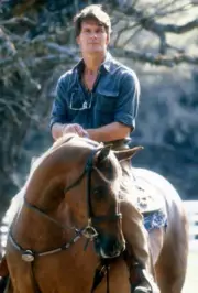 Patrick Swayze at home on his ranch in March, 1994 in Sylmar, Cali - Old Photo 2