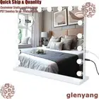 Large Hollywood Mirror Vanity Makeup Mirror with 17 Lights Tabletop Wall Mounted