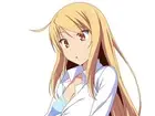 Anime blonde hair bra long open shirt orange eyes Custom Gaming Mat Desk